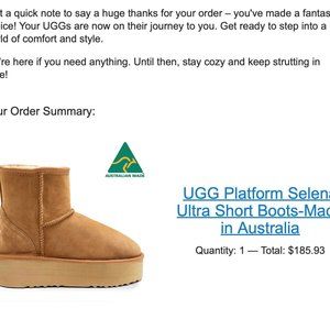 Original Authentic Ugg Selena Platform Ultra Short Boots Women's 7